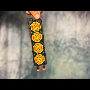Vintage handmade colorful bracelet from Mexico